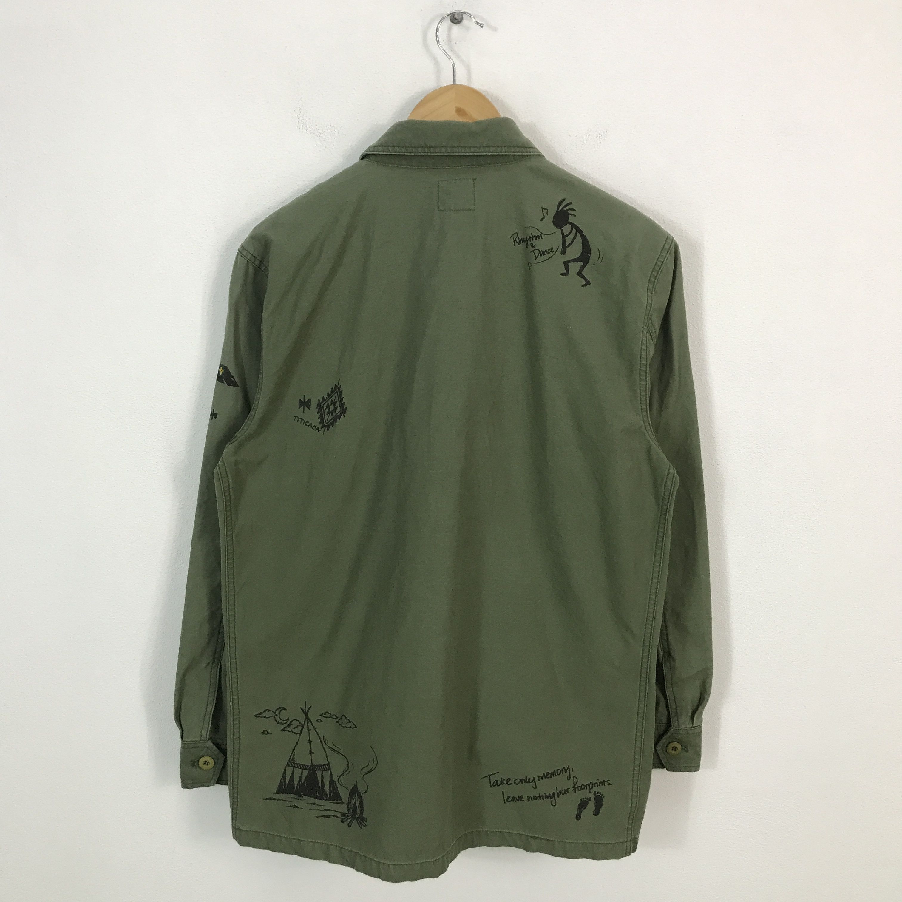 Japanese Brand Vtg titicaca green design og107 style jacket Size US L / EU 52-54 / 3 - 2 Thumbnail
