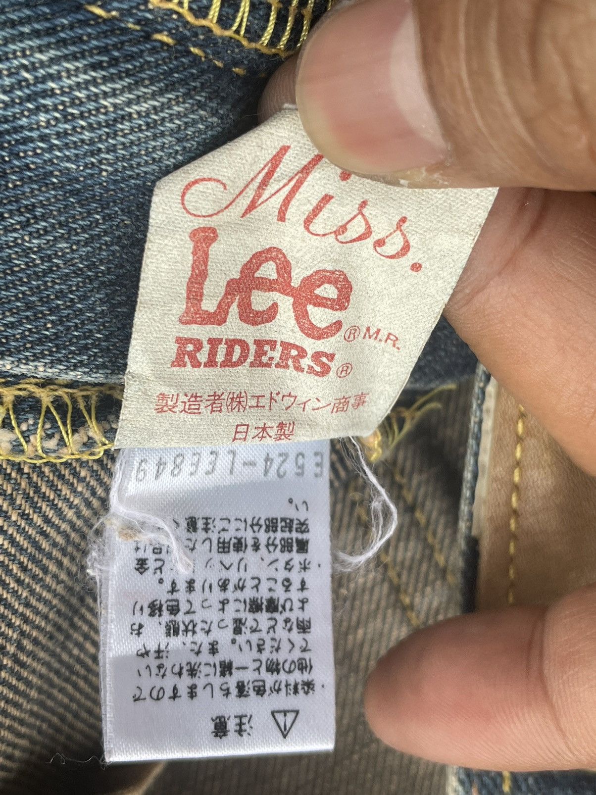 Lee × Vintage Vintage Miss Lee Riders Half Selvedge Denim Size 29" - 15 Thumbnail