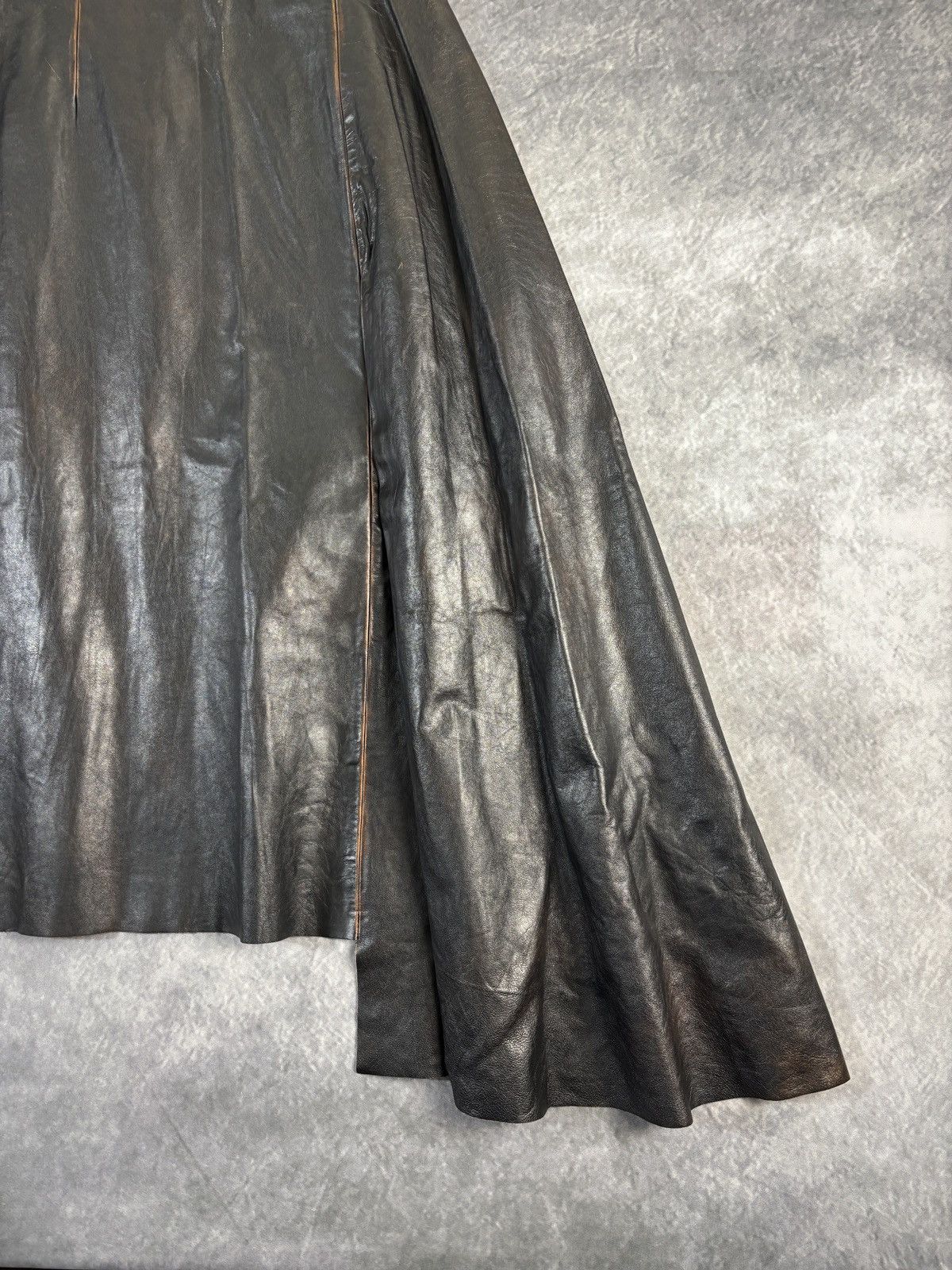 Prada F/W 2013 Prada Leather Skirt Runway Asymmetrical Maxi Long Size 27" / US 4 / IT 40 - 16 Thumbnail