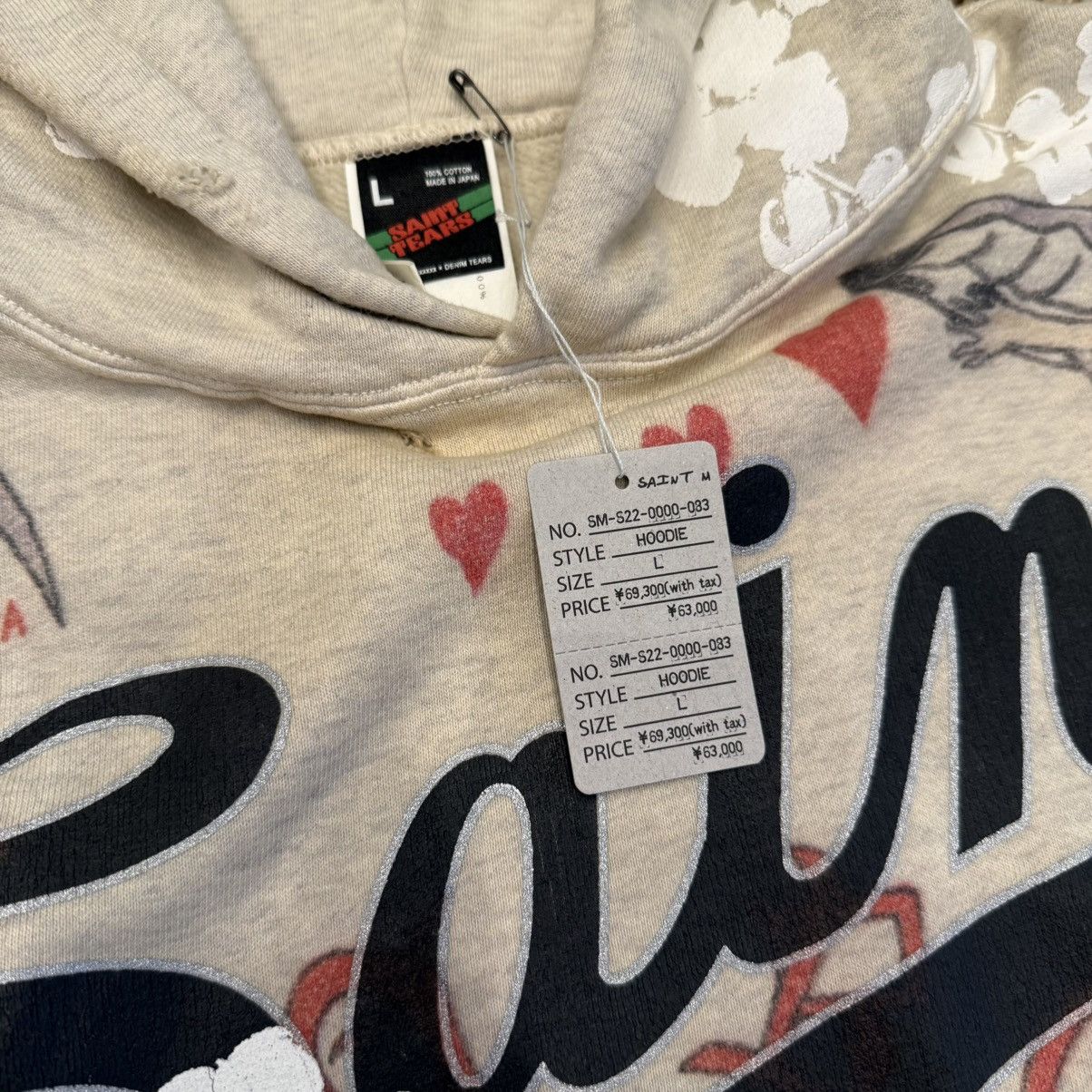 DENIM TEARS × Saint Michael Graffiti Hoodie Size US L / EU 52-54 / 3 - 4 Thumbnail