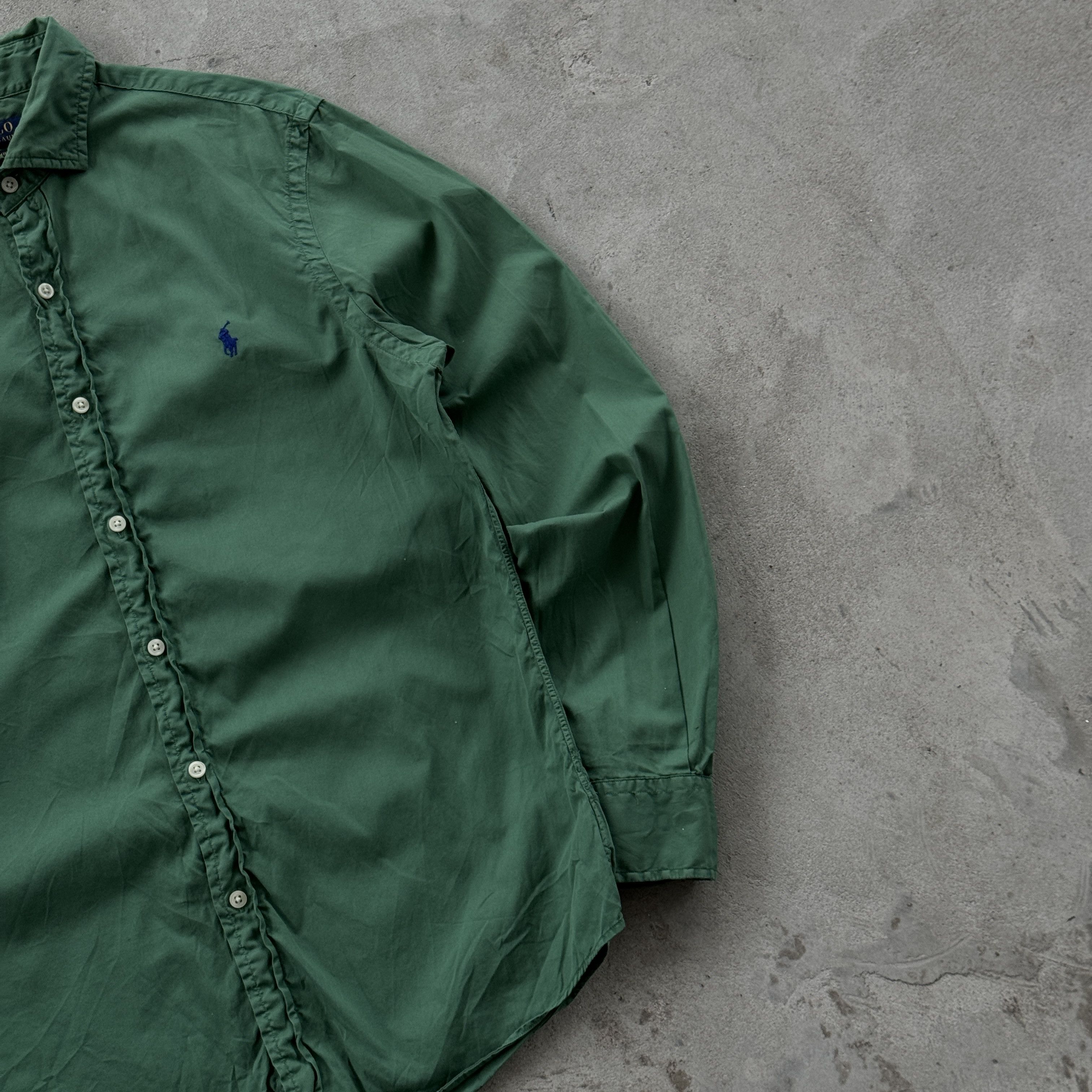 Polo Ralph Lauren Vintage 90s Polo Ralph Lauren Slim Fit Buttons Ups Shirt Size US M / EU 48-50 / 2 - 2 Thumbnail