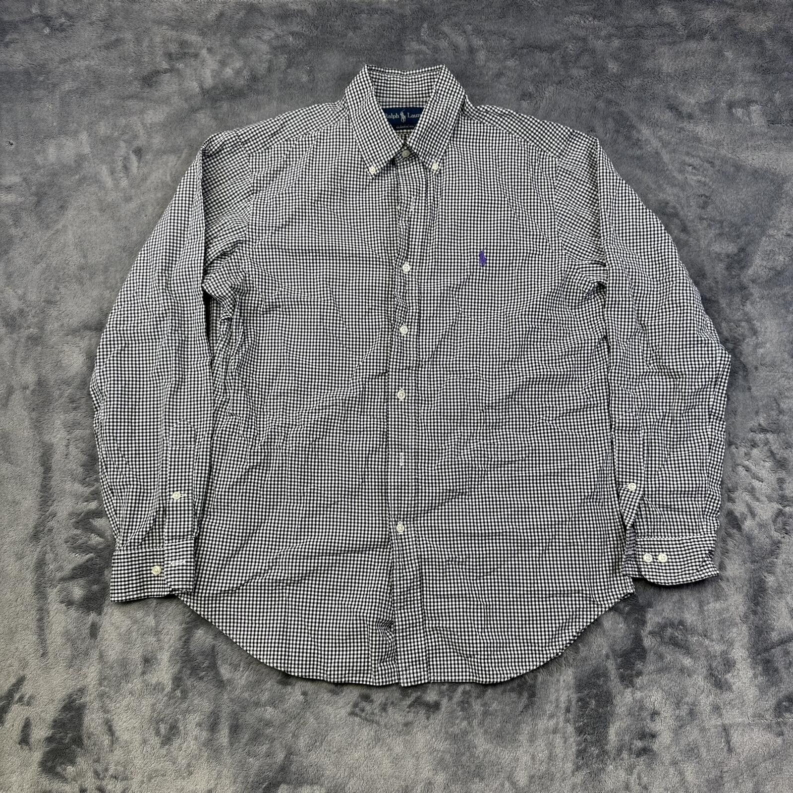 Polo Ralph Lauren Ralph Lauren Classic Fit men's Gingham Button Shirt Size 38R - 1 Thumbnail