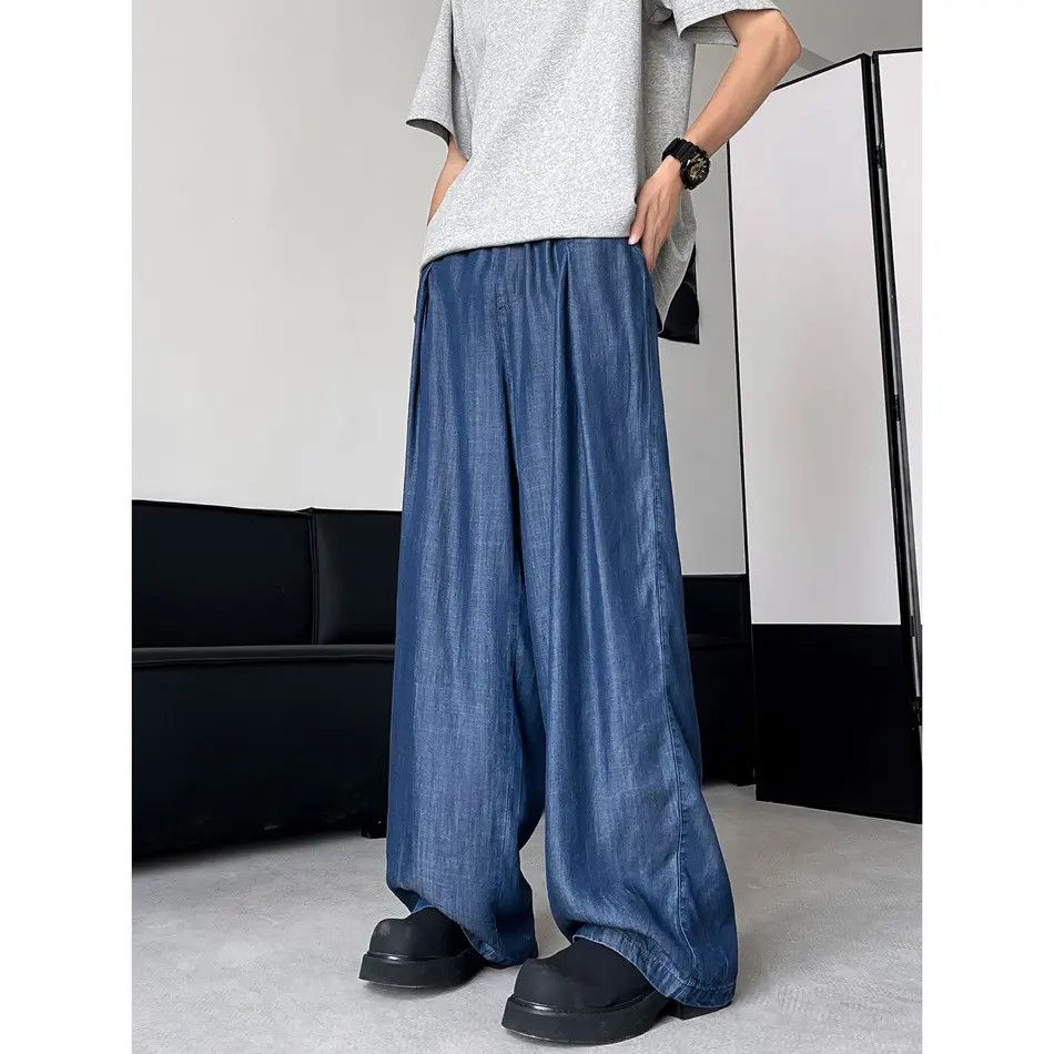 Japanese Brand × Jean Retro loose wide leg printed jeans Size US 32 / EU 48 - 2 Thumbnail