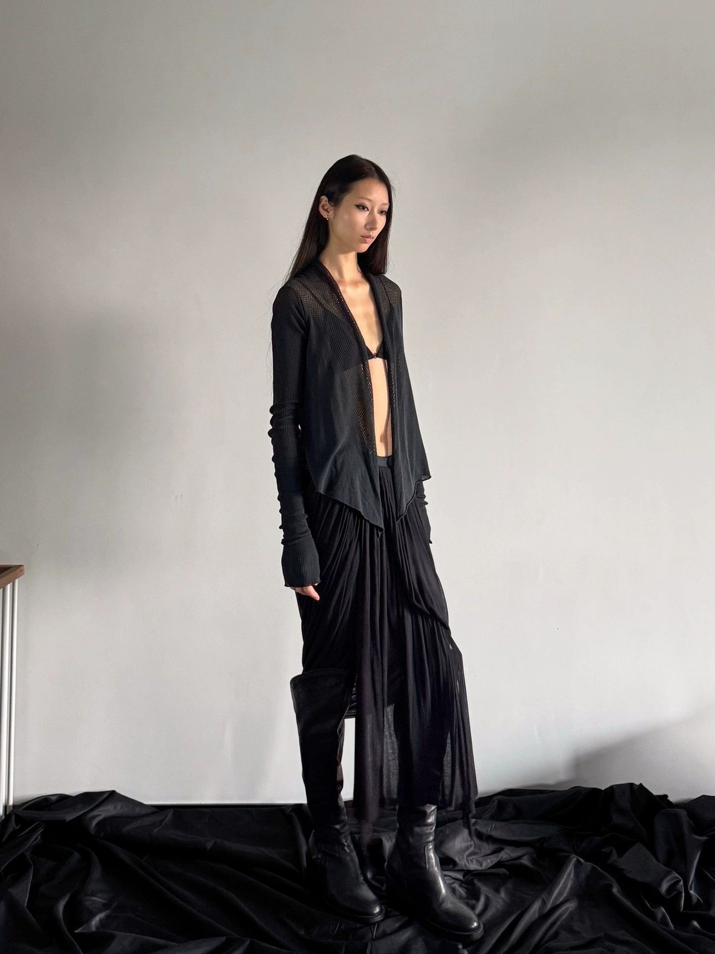 Rick Owens Rick Owens 14ss Mesh Irregular Knit Cardigan S Vtg Size S / US 4 / IT 40 - 3 Thumbnail