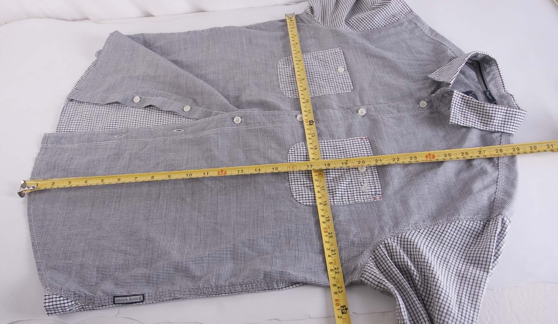 Armani Armani Jeans Shirt Size XL Gray Plaid Size US XL / EU 56 / 4 - 5 Thumbnail