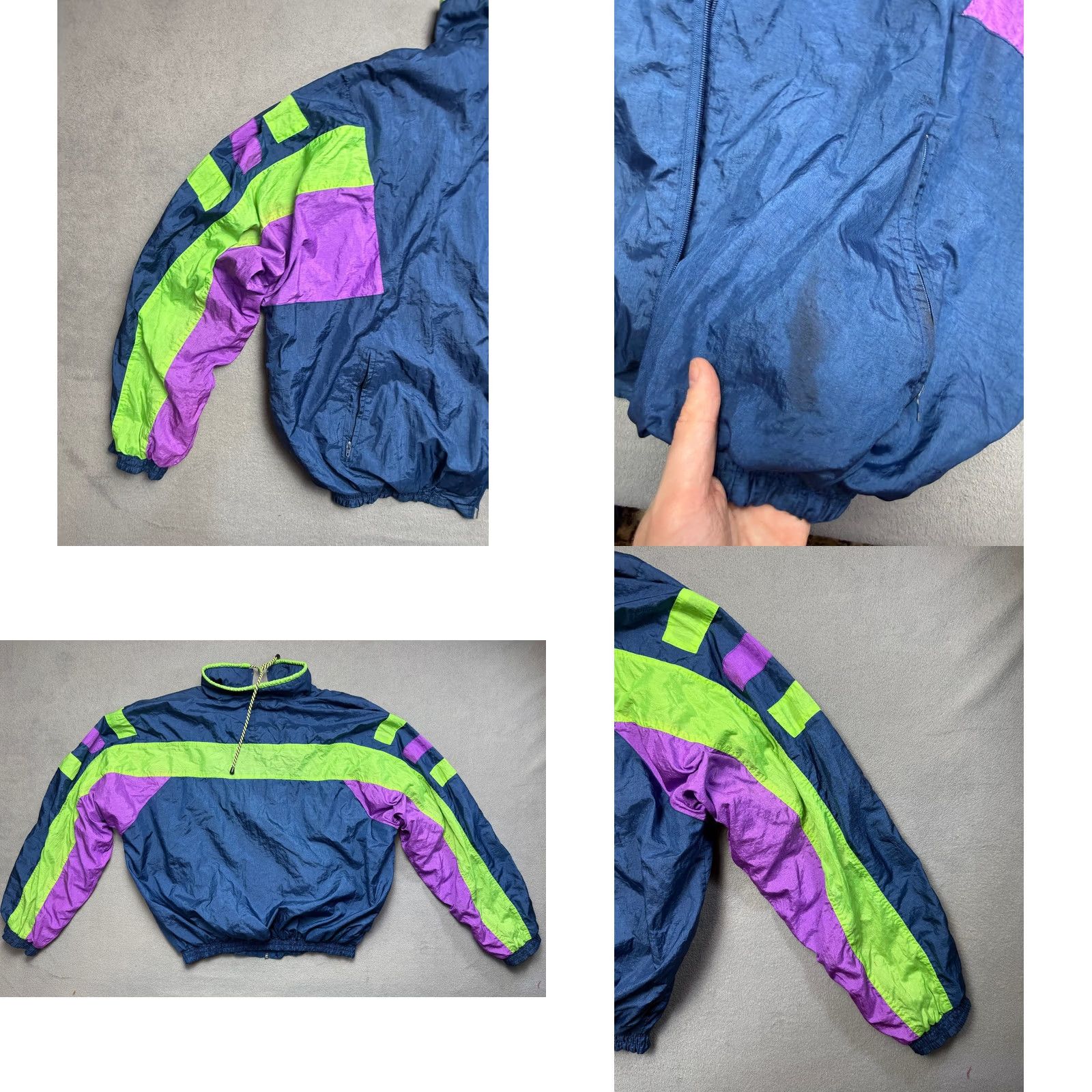 Vintage VINTAGE Skydivers International Jacket Mens 2XL Blue Windbreaker 90s Geometric Pockets Full Zip Size US XXL / EU 58 / 5 - 9 Thumbnail