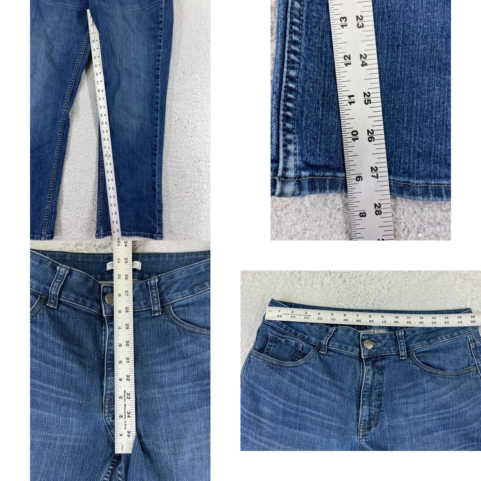 Lee Lee Jeans Women 12P Blue Denim Straight Leg Mid Rise 30x28 Petites Mens? Womens? End: Womens Size 34" / US 12 / IT 48 - 8 Thumbnail