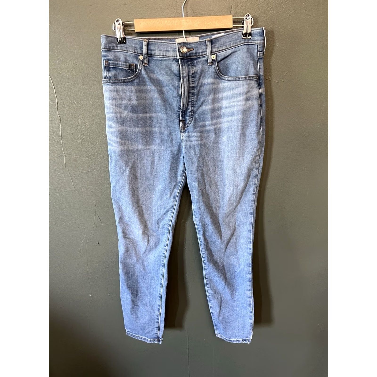 Everlane Everlane Jeans Womens 30 Blue Light Wash The Curvy High Rise Skinny Jean Denim Shirt Pants? Size 24" / US 00 / IT 34 - 2 Thumbnail