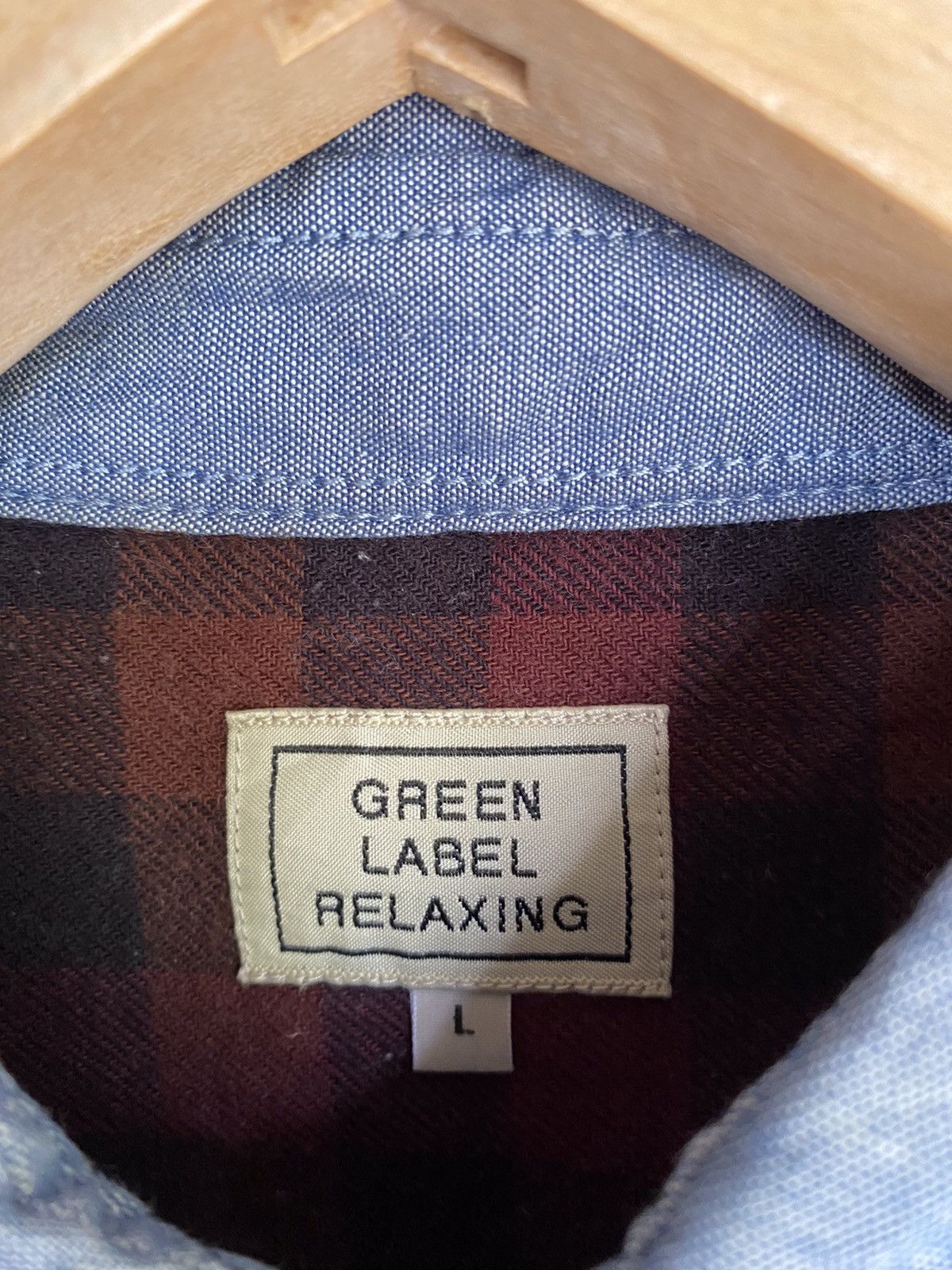Vintage Japanese Brand Green Label Relaxing Flannel Shirt Size US M / EU 48-50 / 2 - 4 Thumbnail