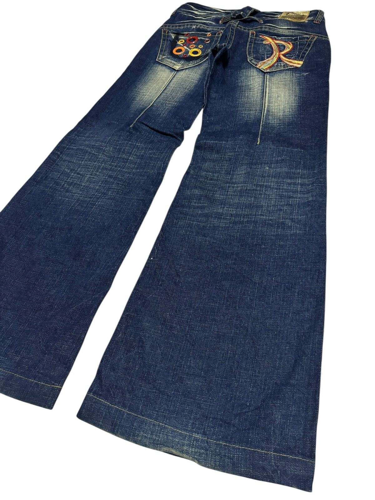 If Six Was Nine Vtg Red Pepper Japan Flared Jeans Size US 29 - 4 Thumbnail