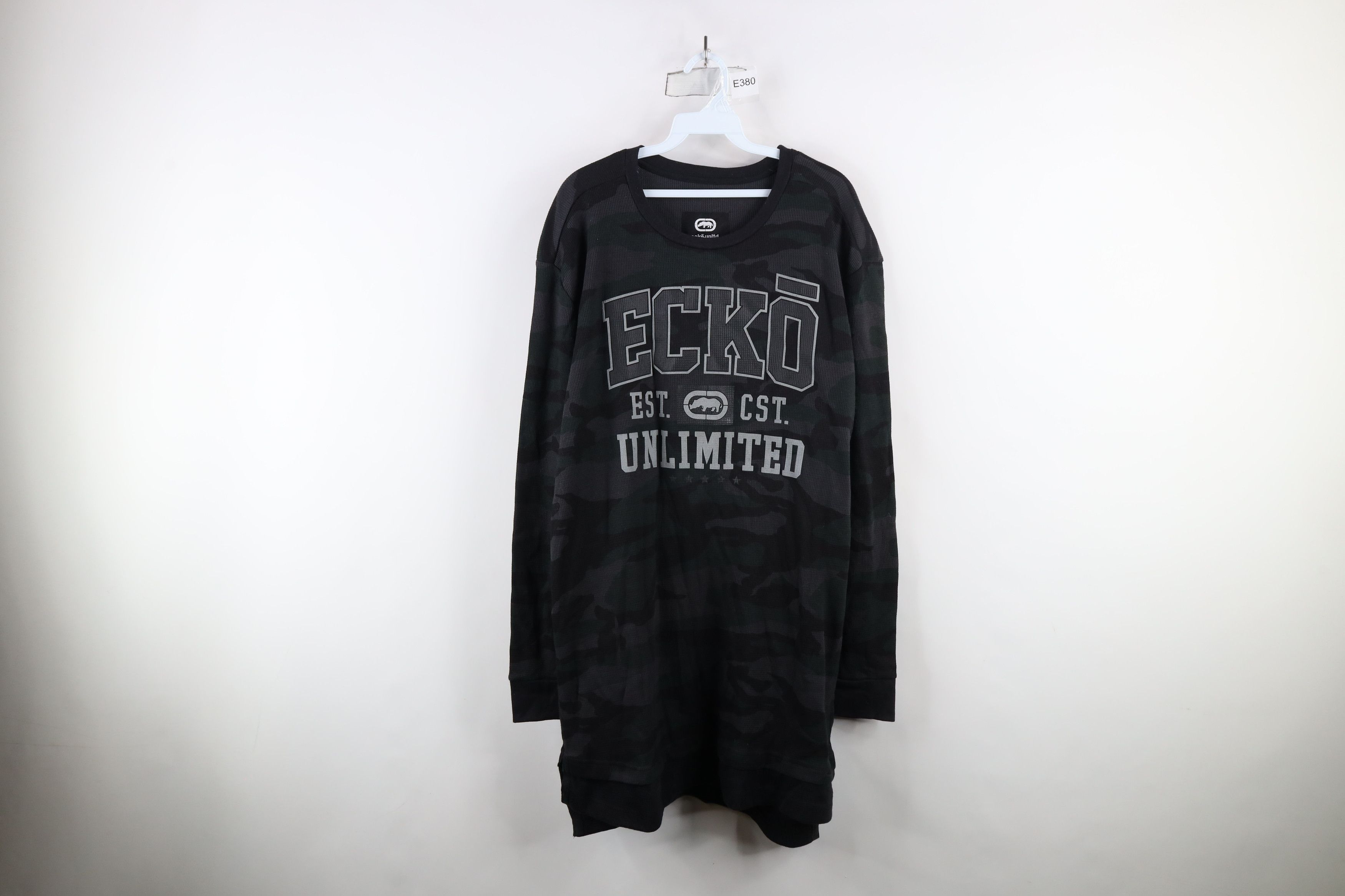 Vintage Deadstock Vintage Y2K Ecko Unlimited Waffle Knit T-Shirt Size US XXL / EU 58 / 5 - 1 Thumbnail