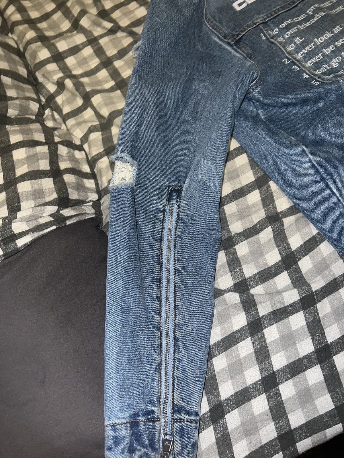 Other MAFIZA SZN Light Blue Distressed Denim Jacket Size US S / EU 44-46 / 1 - 3 Thumbnail