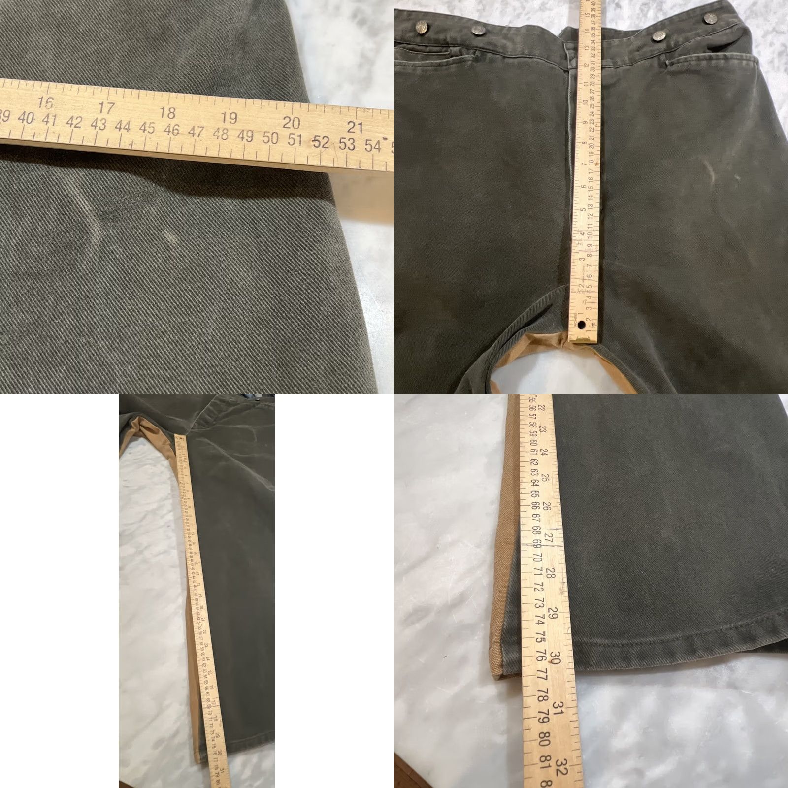Vintage VINTAGE Wahmaker Jeans 40 Green Frontier Men 40x Tan Button Fly Buckle Back Size US 40 / EU 56 - 10 Thumbnail