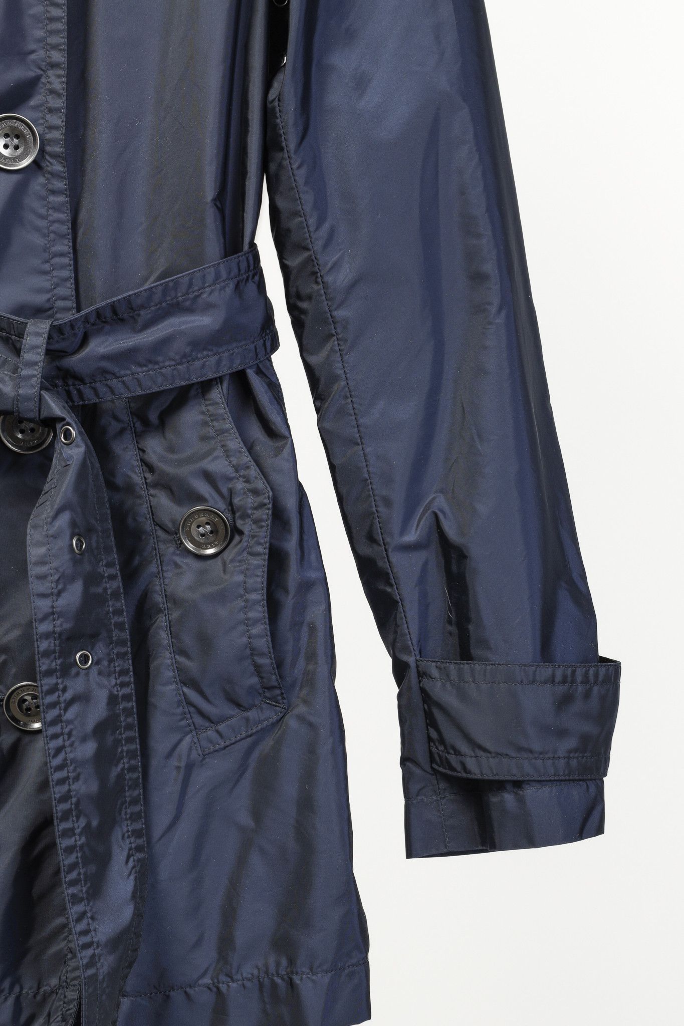Burberry Burberry Brit Navy Double-Breasted Belted Short Rain Coat Size M / US 6-8 / IT 42-44 - 6 Thumbnail
