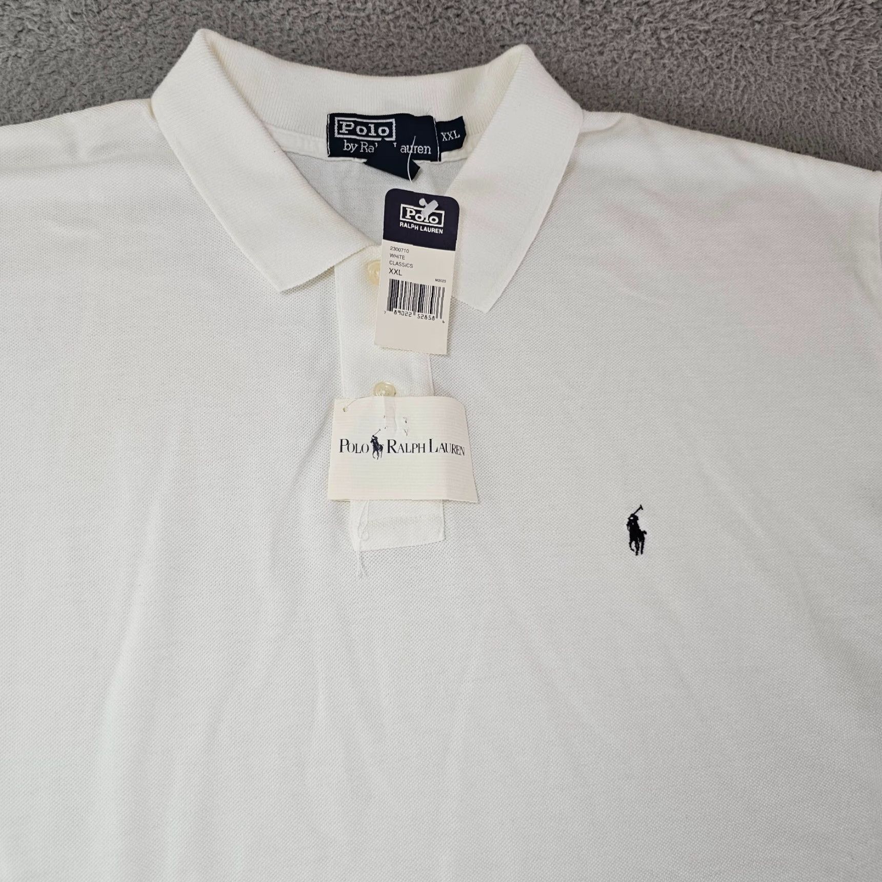 Polo Ralph Lauren VINTAGE Polo Ralph Lauren Polo Mens 2XL White Shirt Logo Pony 90s Classic Preppy 100% Cotton Casual Short Sleeve Knit Button Collar Mens Size US XXL / EU 58 / 5 - 2 Thumbnail