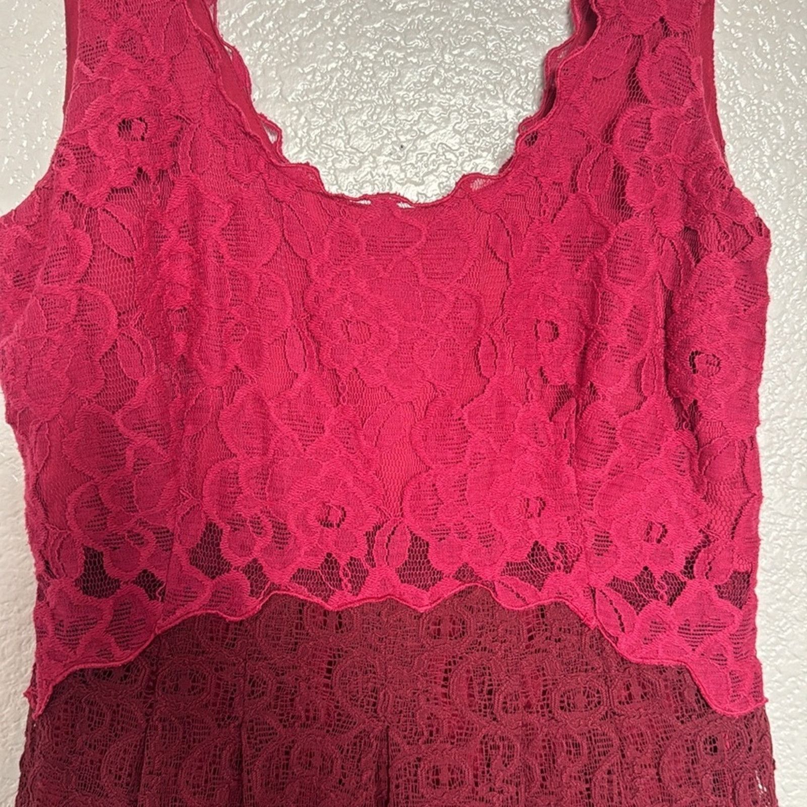 Anthropologie Anthropologie Moulinette Soeurs Carmindy Dress Burgundy Size M / US 6-8 / IT 42-44 - 3 Thumbnail
