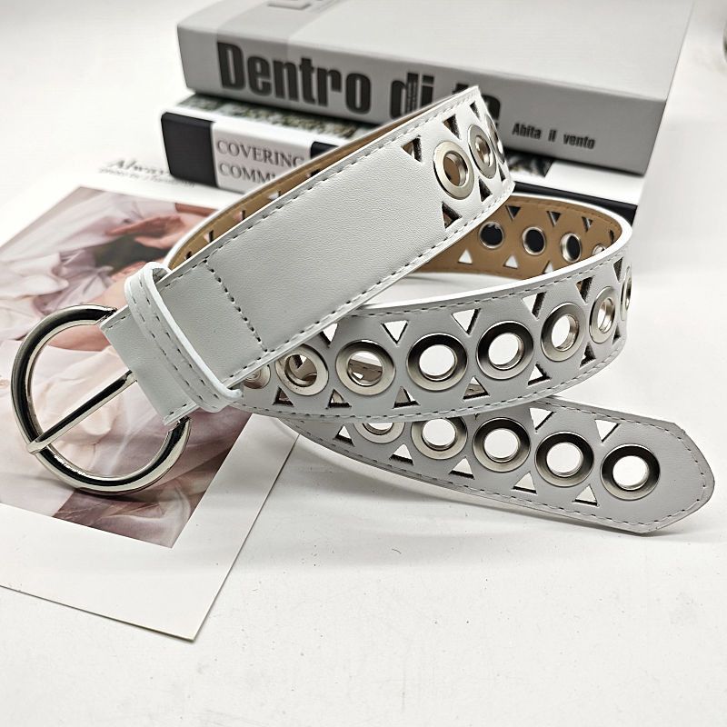 Designer New Design Vintage Belt Riveted Belts Menswear Accessories Size ONE SIZE - 4 Thumbnail