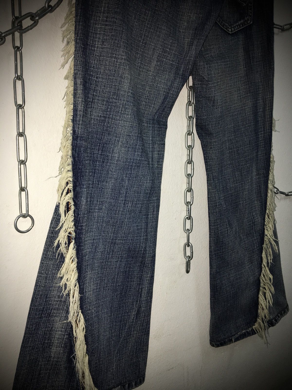 Tornado Mart Spiral Fringe Flared Jeans - toestory.in