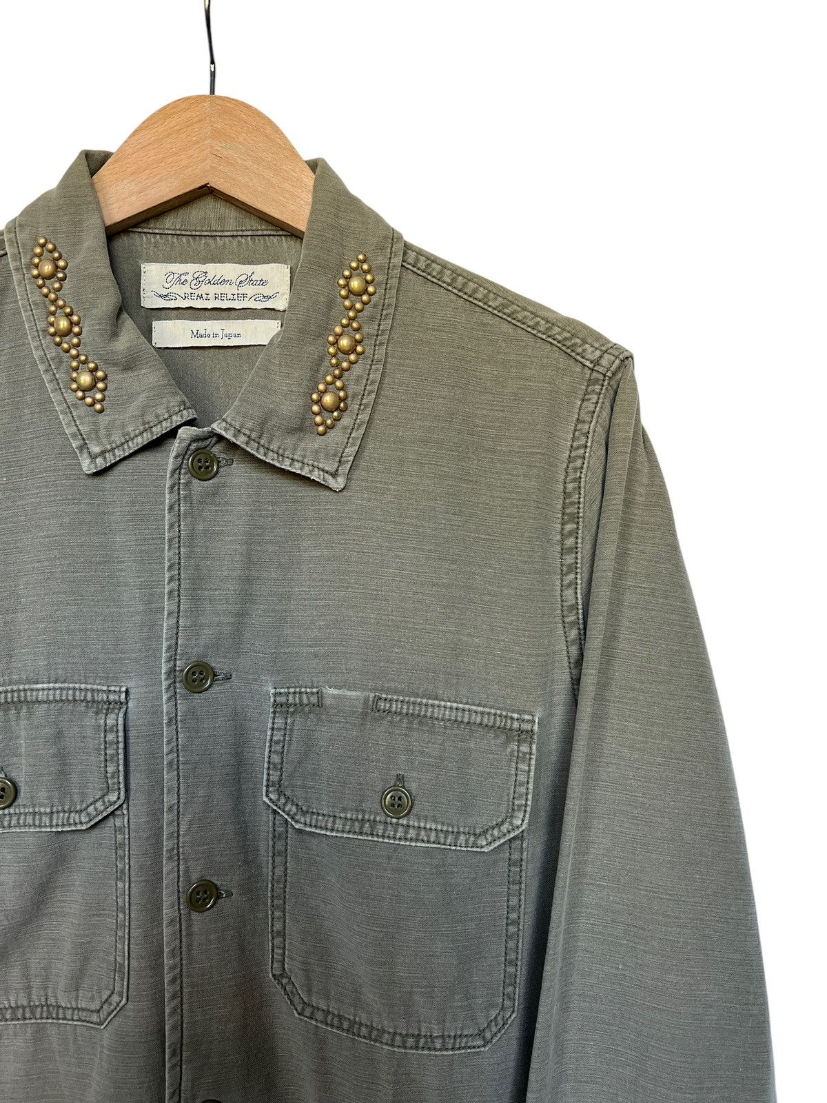 Japanese Brand × Remi Relief Remi Relief Studded Military Shirt Size US S / EU 44-46 / 1 - 4 Thumbnail
