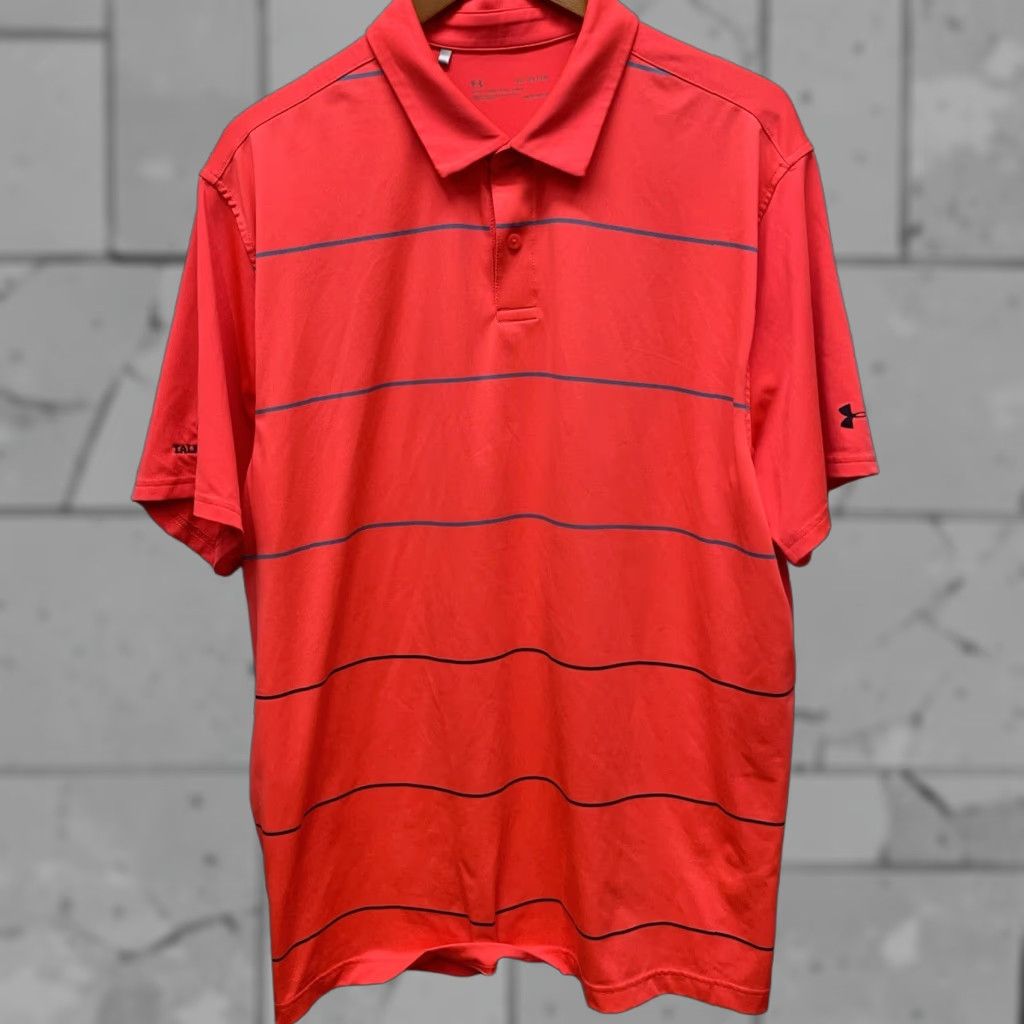 Under Armour Under Armour Polo Talking Rock Neon Orange Athletic Shirt Mens XL Size Size US XL / EU 56 / 4 - 1 Thumbnail