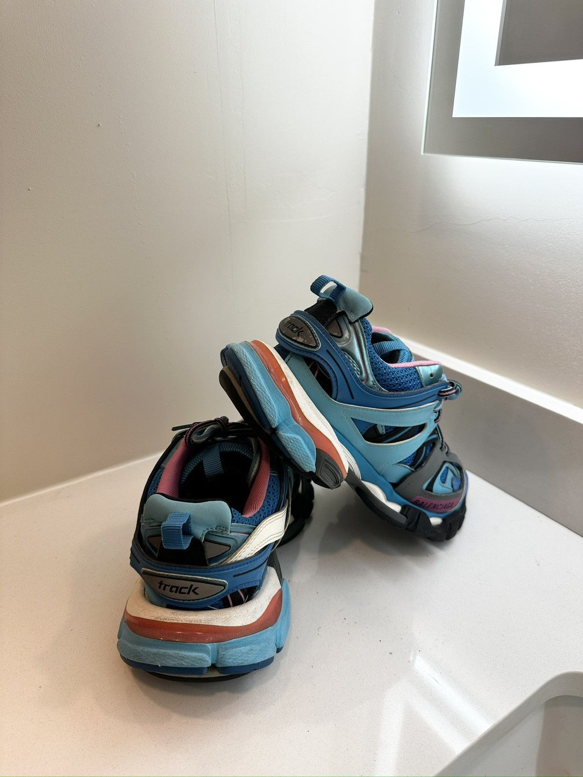 Balenciaga Balenciaga Track Trainer 'Light Blue Pink' Size US 7 / IT 37 - 3 Thumbnail