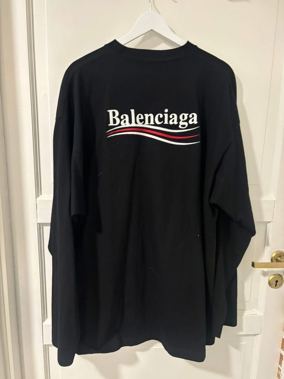 Balenciaga Logo longsleve sweater Size US XL / EU 56 / 4 - 2 Thumbnail