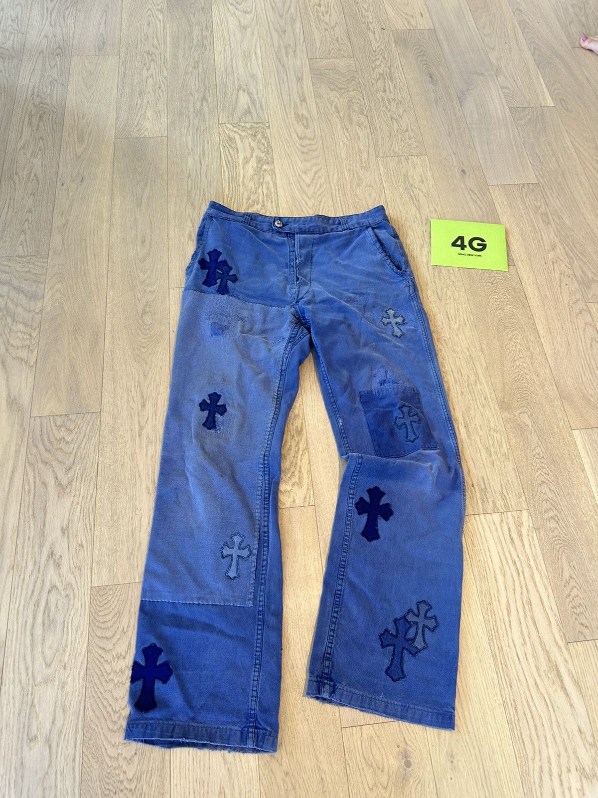 Chrome Hearts Chrome Hearts FRENCH Cross Patch Jeans 31 32 33 Size US 31 - 1 Thumbnail