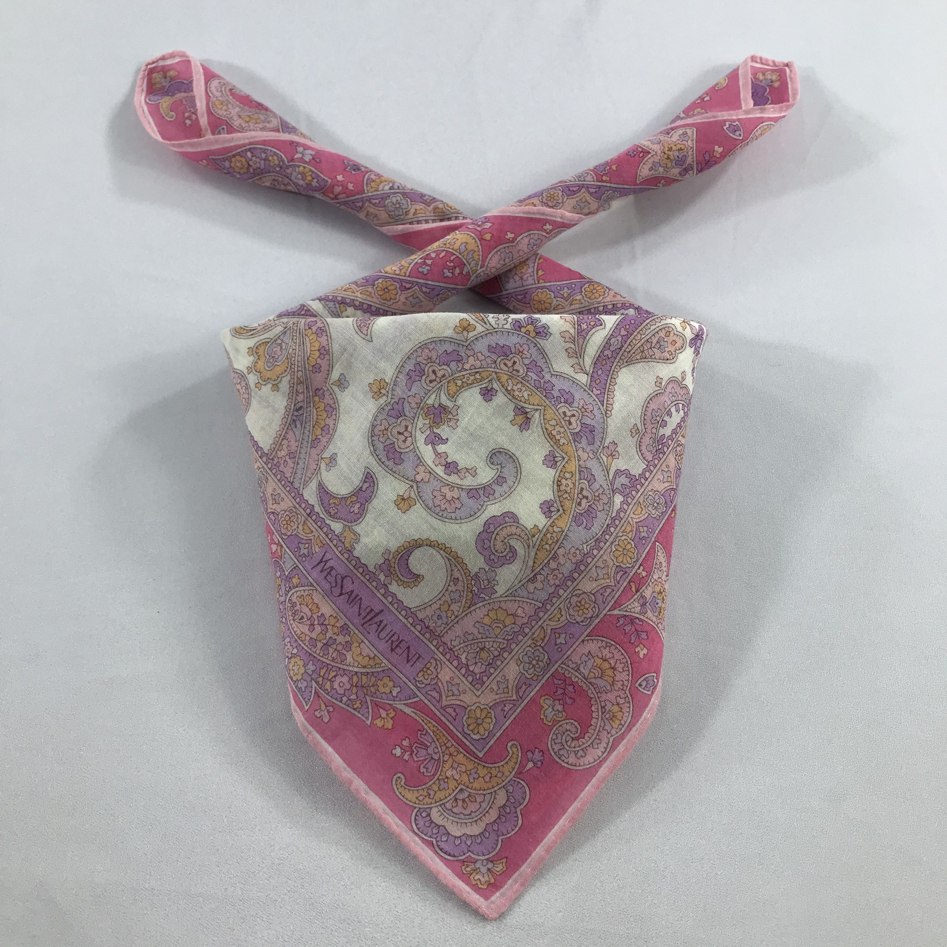 Vintage × Yves Saint Laurent Yves Saint Laurent Bandana / Handkerchief/Neckerchief -S2399 Size ONE SIZE - 3 Thumbnail