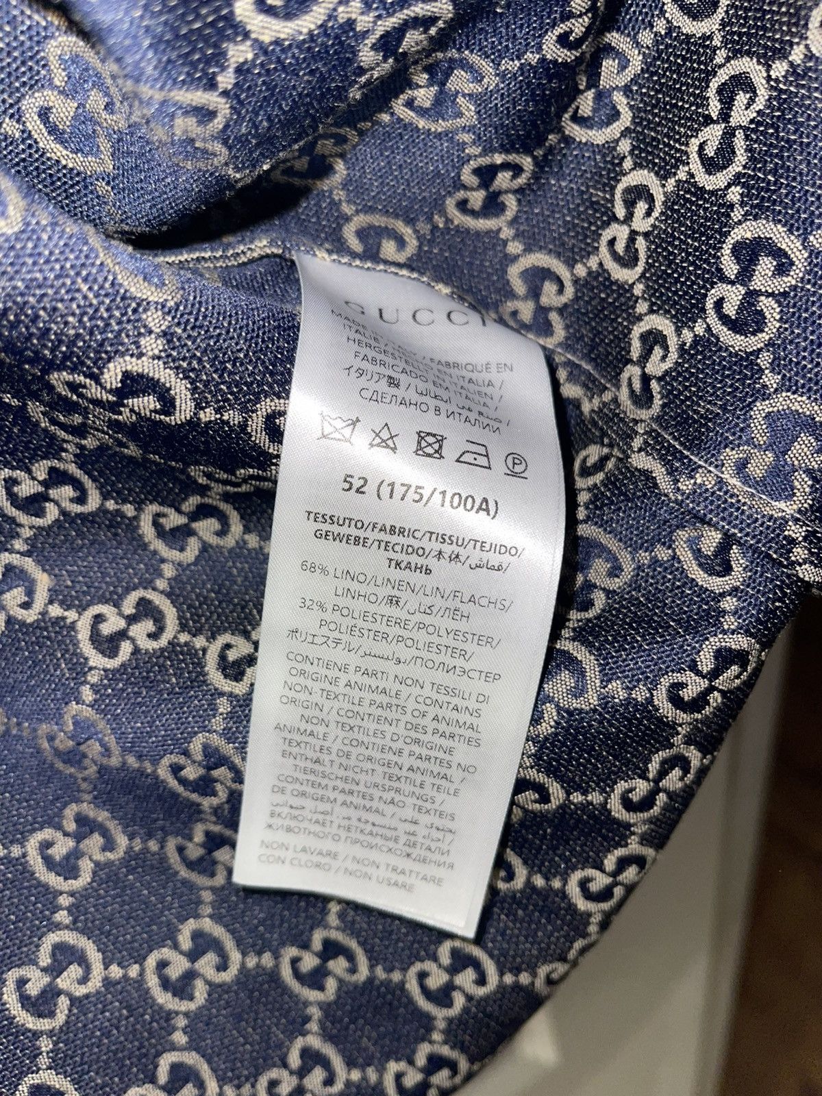 Gucci GG LINEN BLEND CANVAS SHIRT Size US XL / EU 56 / 4 - 4 Thumbnail