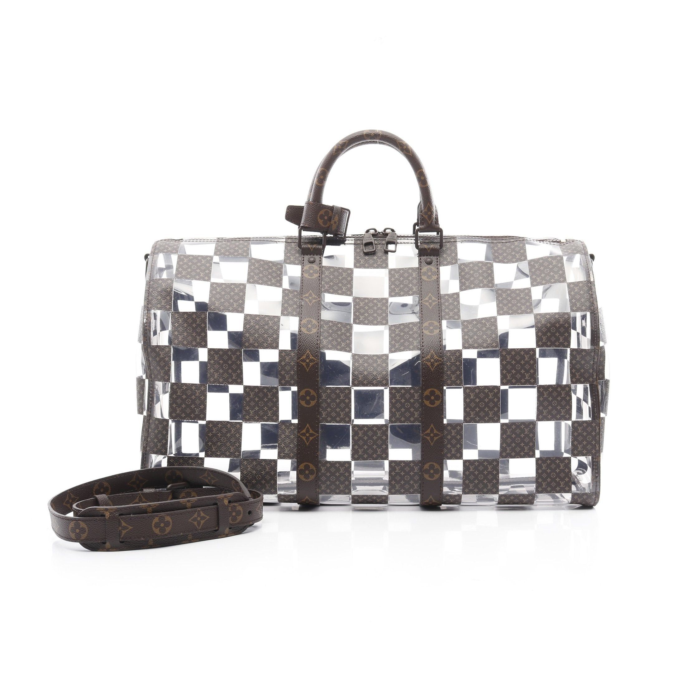 Louis Vuitton Louis Vuitton Keepall 50 Monogram Chess Boston Bag Brown Clear Size ONE SIZE - 1 Thumbnail