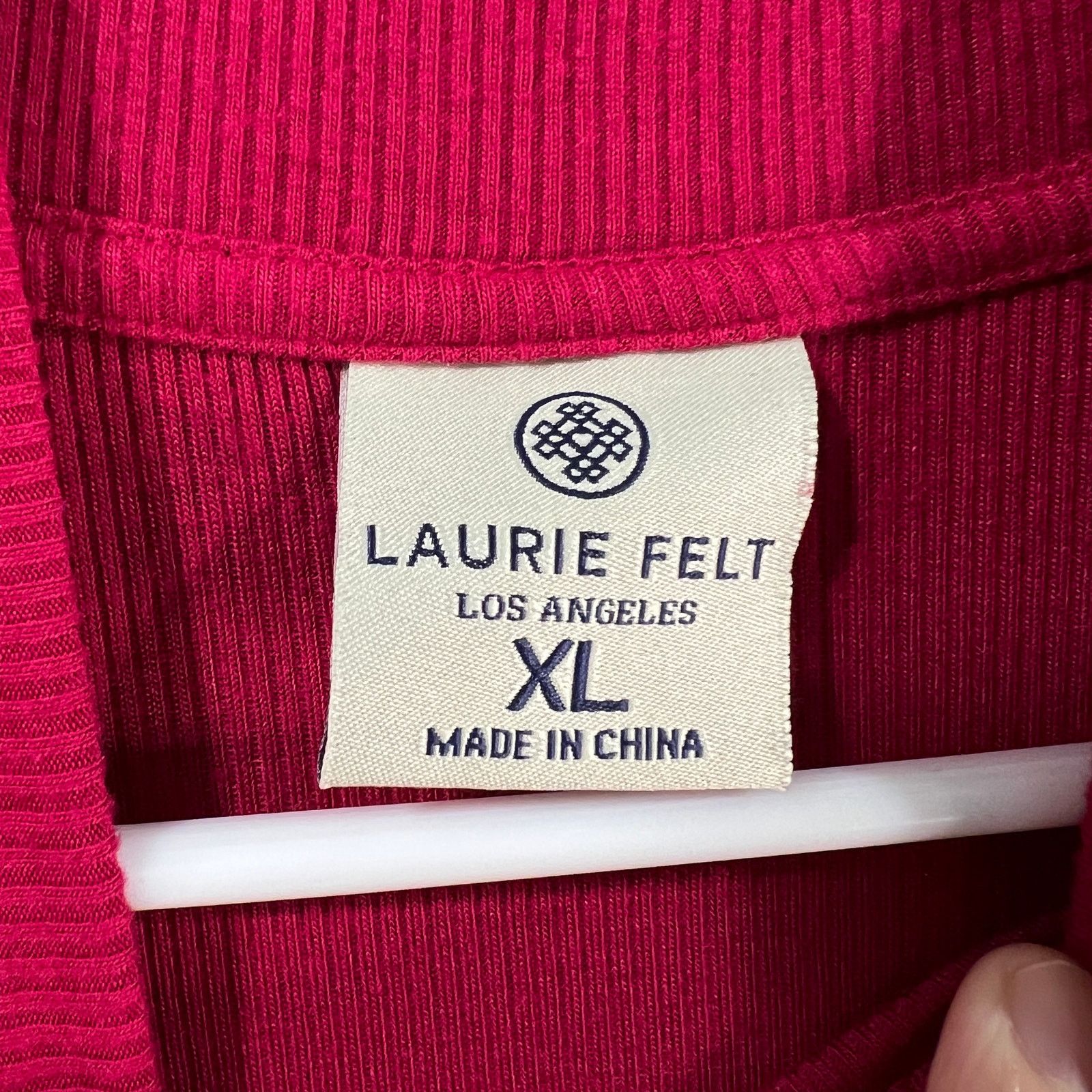 Other Laurie Felt Rib Silky Rayon Made From Bamboo Turtle Neck Size XL / US 12-14 / IT 48-50 - 3 Thumbnail