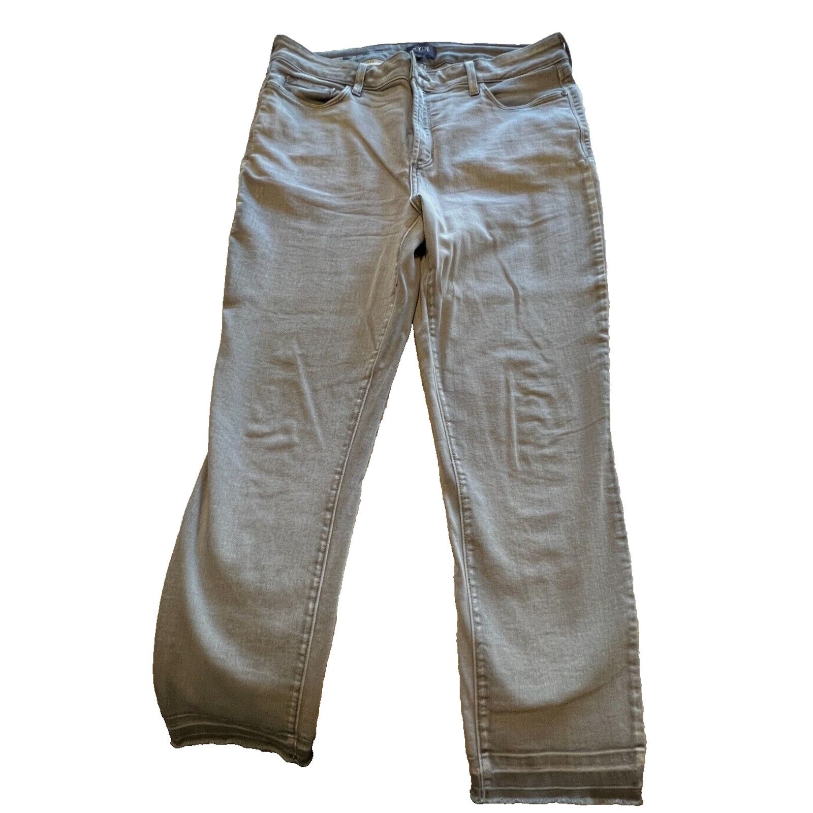 NYDJ NYDJ Jeans Size 14 Gray Alina Ankle Jeans Mid Rise Raw Hem Size 36" / US 14 / IT 50 - 1 Thumbnail