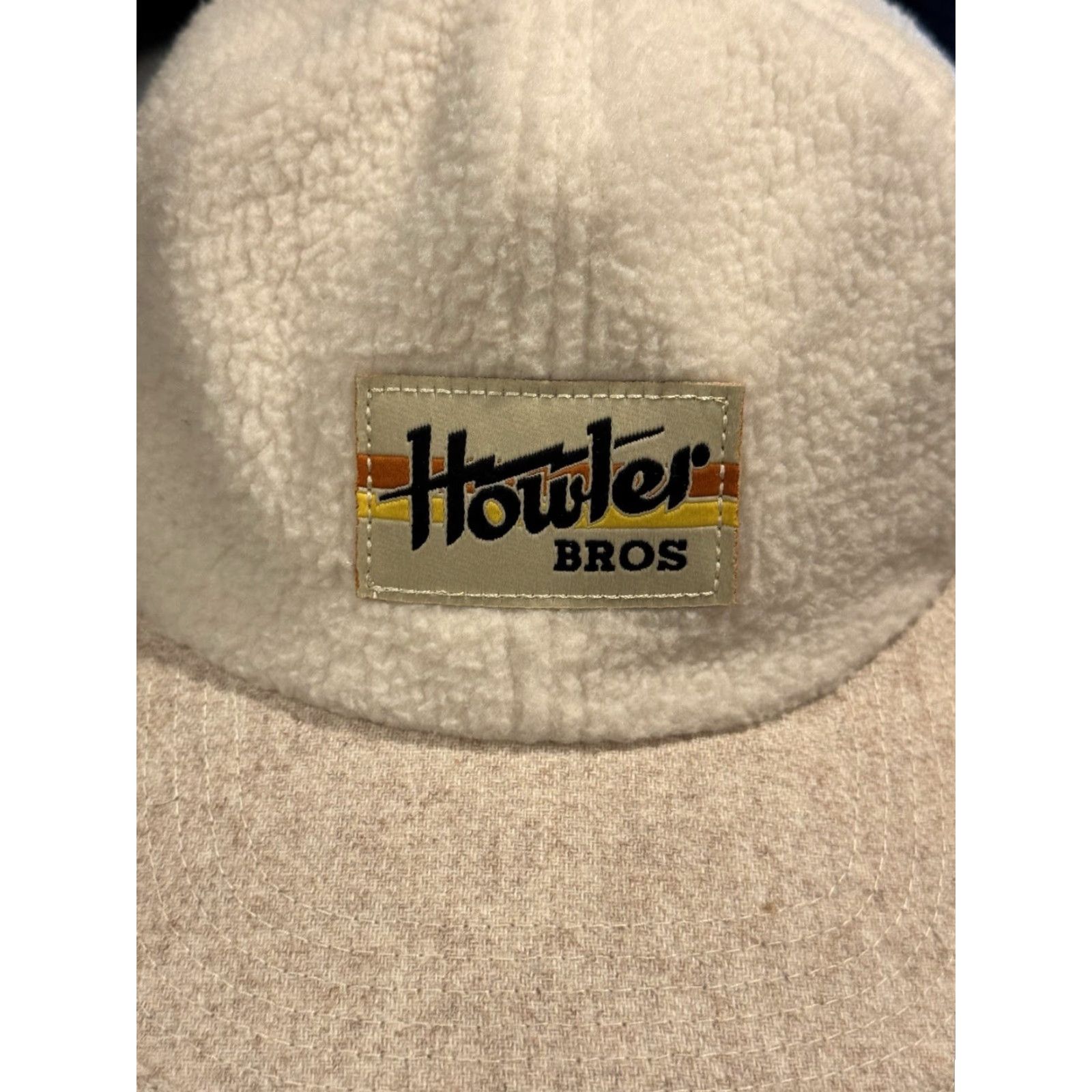 Howler Brothers Howler Brothers Hat Cap White Beige Outdoor Fleece Strappedback Adjustable One Size Men Casual Strapback Size US M / EU 48-50 / 2 - 2 Thumbnail