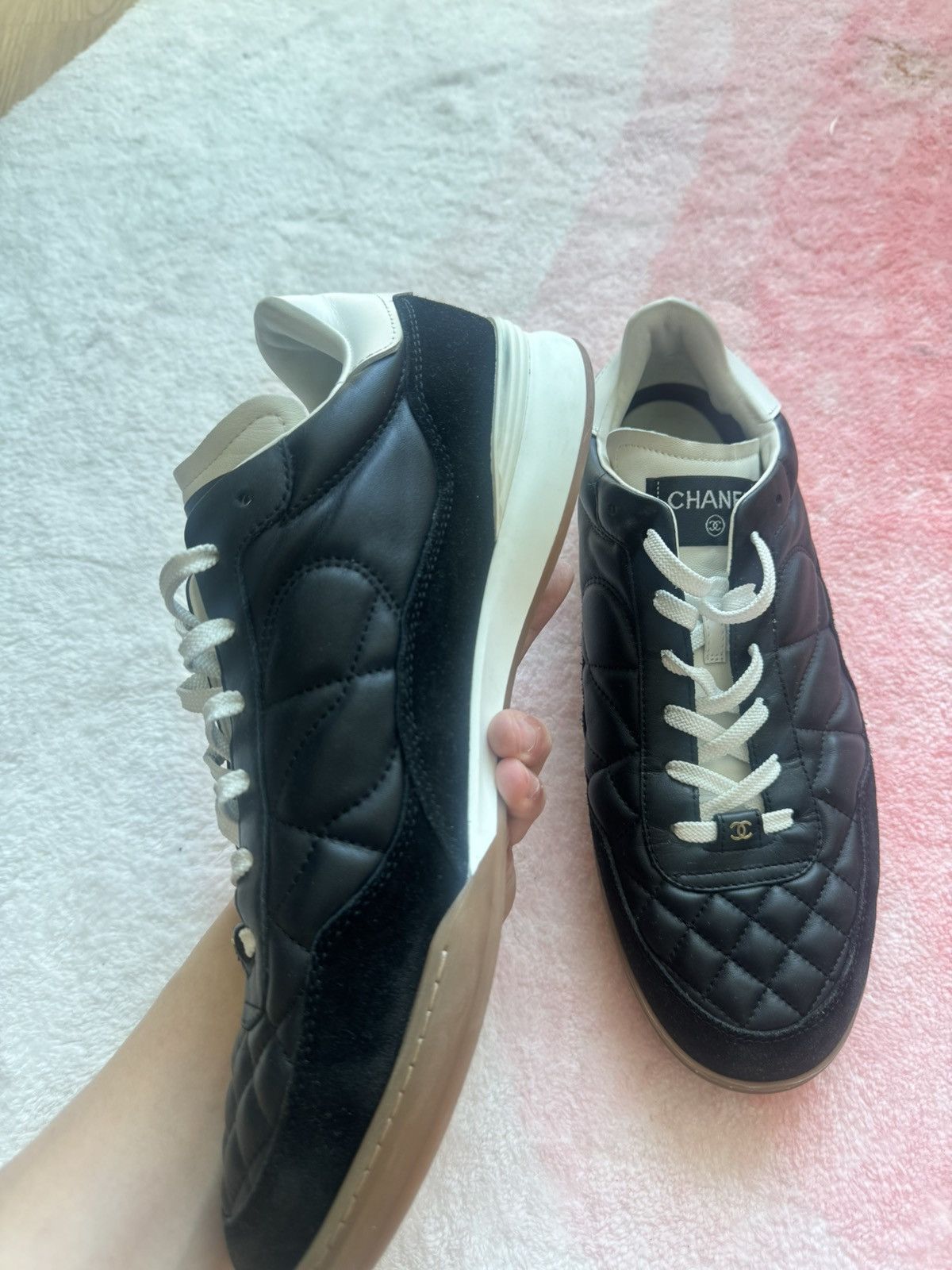 Chanel chanel Leather trainer shoes Size US 11 / EU 44 - 2 Thumbnail