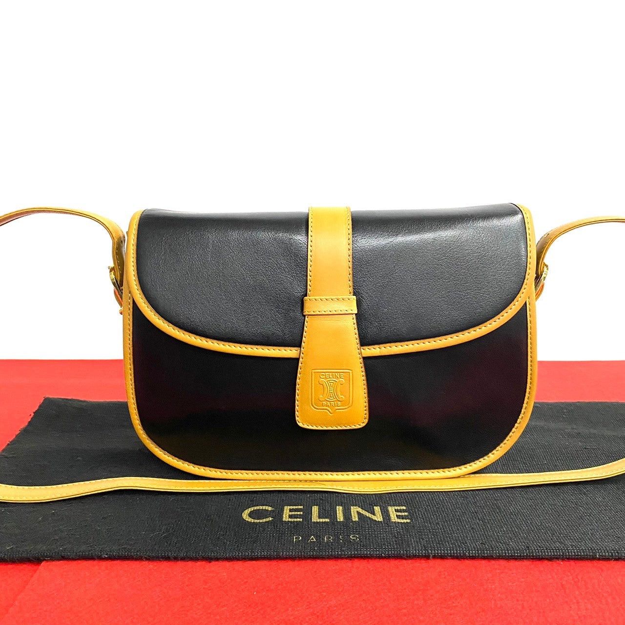 Celine Celine Shoulder Bag Black Leather Size ONE SIZE - 1 Thumbnail