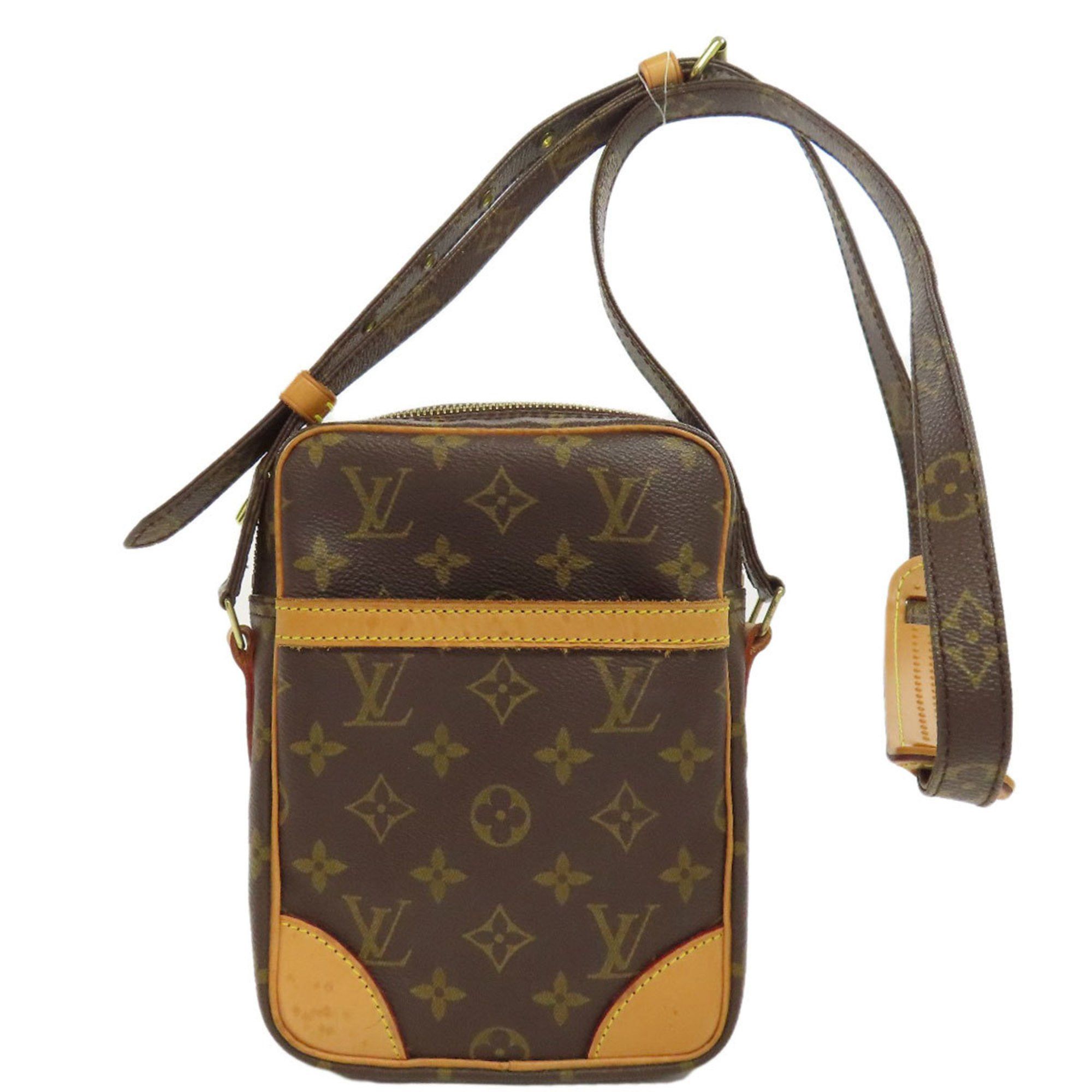 Louis Vuitton M45266 Danube Shoulder Bag Monogram Canvas Women's Louis Vuitton in Brown