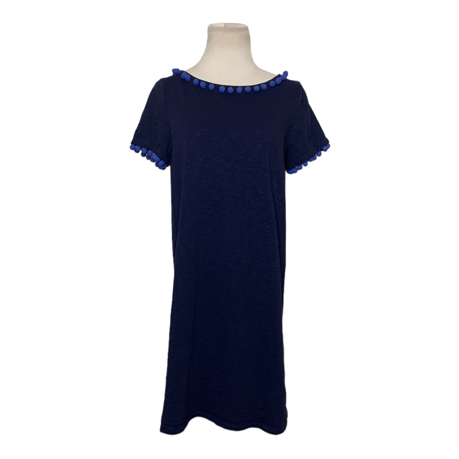 Boden Boden blue short sleeves pom pom mini dress size 8P Size M / US 6-8 / IT 42-44 - 6 Thumbnail