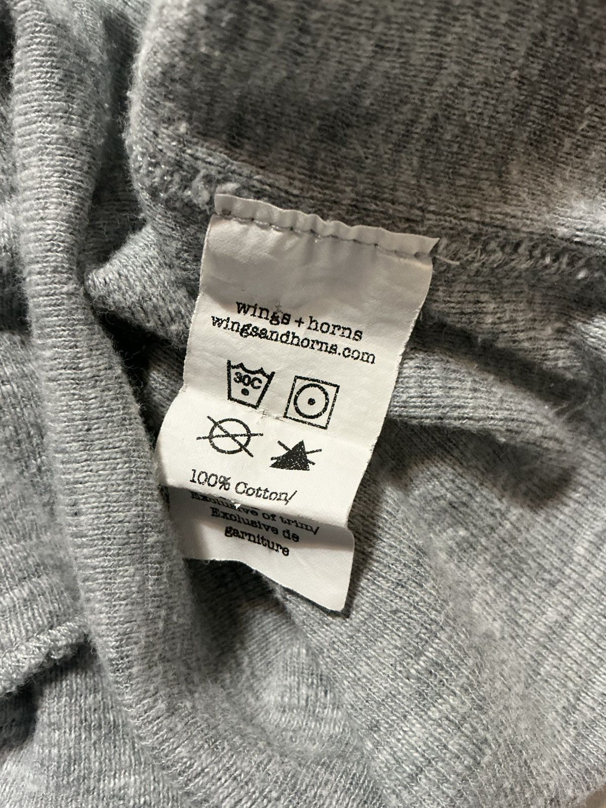 Wings + Horns Wings + Horns Heather Gray Textured Curved Hem T-Shirt Size US M / EU 48-50 / 2 - 7 Thumbnail