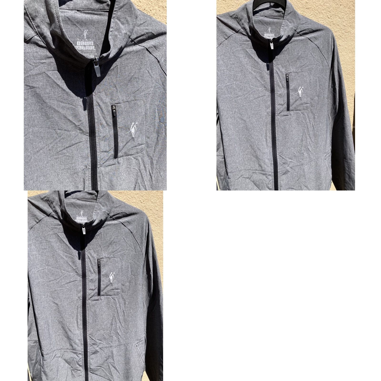 Vintage Toes on the Nose Men's Jacket Gray Full-Zip Dawn Patrol L Poly Beach Surf UPF Size US L / EU 52-54 / 3 - 9 Thumbnail