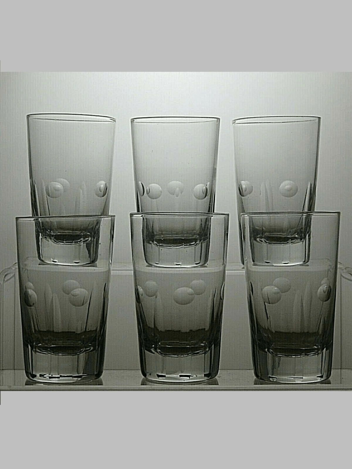 The Unbranded Brand Vintage Cut Glass Crystal Small Set Of 6 Tumblers 3 2/3" Size ONE SIZE - 1 Thumbnail