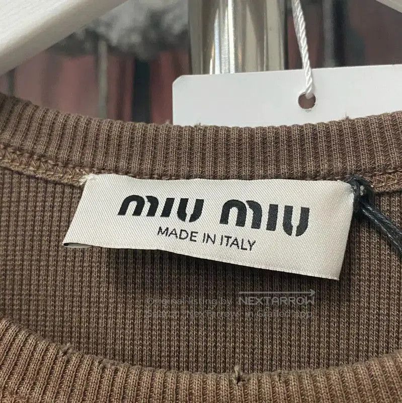 Miu Miu Miu Miu Beige Summer Short Sleeve T-Shirt . Size L / US 10 / IT 46 - 6 Thumbnail