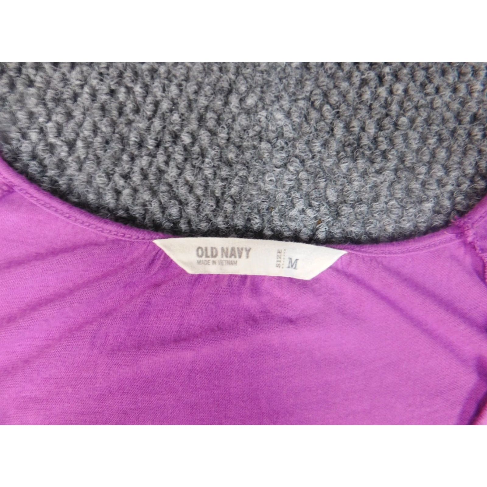Old Navy Old Navy Womens Blouse M Purple Stretch Crew Neck Pullover Casual Regular Size M / US 6-8 / IT 42-44 - 5 Thumbnail
