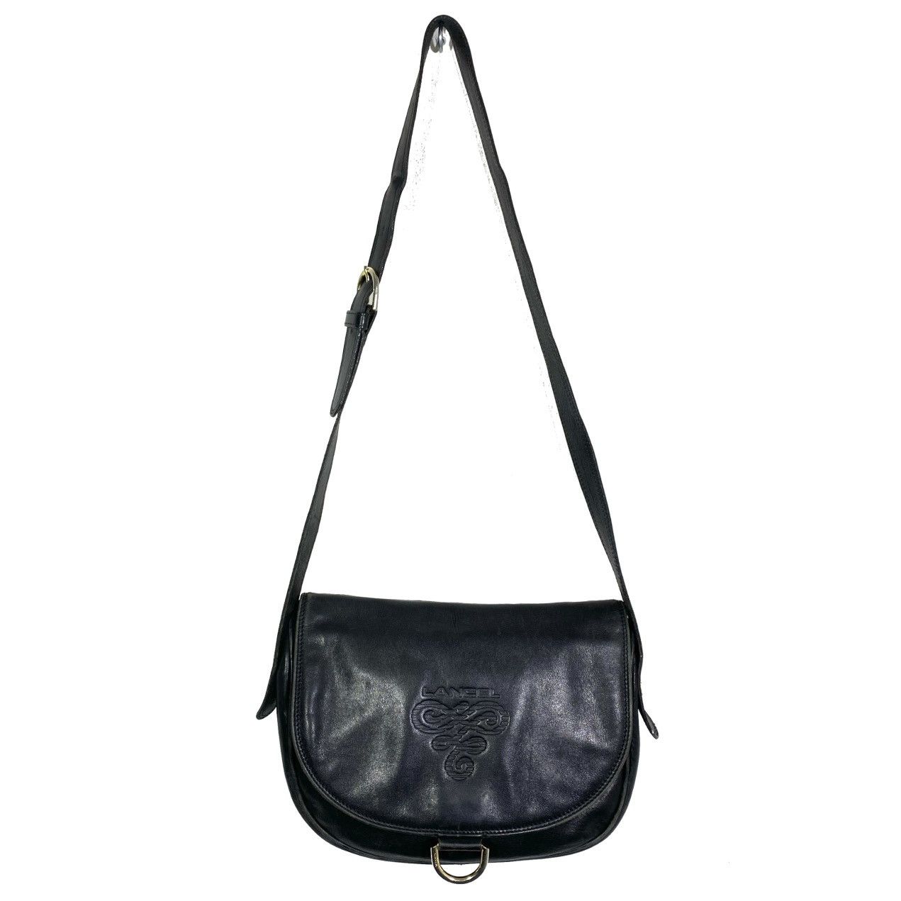 Sac À Main Bandoulière Cuir Noir Vintage Lancel