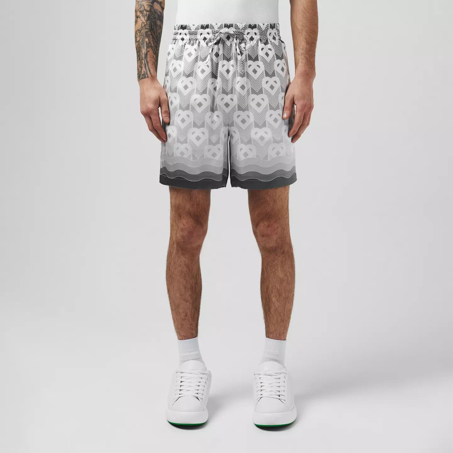 Casablanca o1g2r1mq0426 Monogram Silk Shorts in Multicolor Size US 32 / EU 48 - 2 Thumbnail