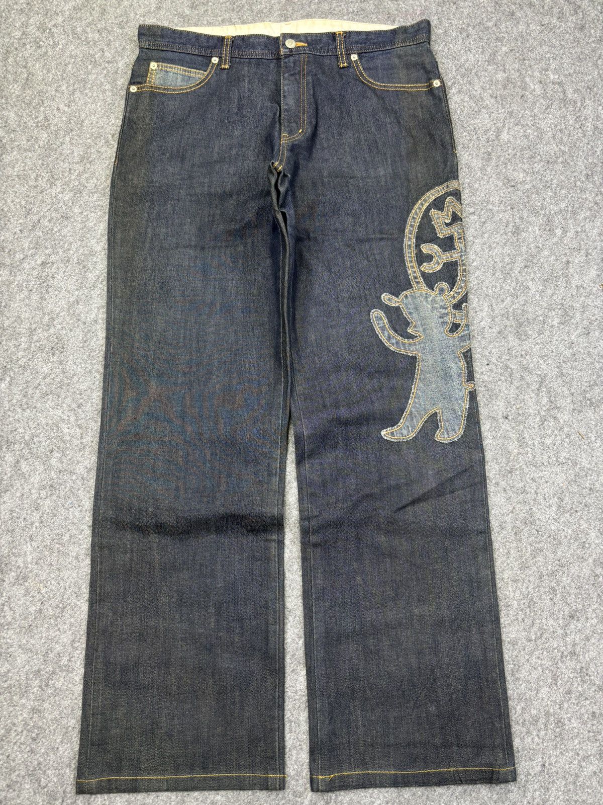 Jean Charles De Castelbajac Archival CASTELBAJAC Mammoth Patch Logo Stretchy Denim F889 Size US 34 / EU 50 - 14 Thumbnail