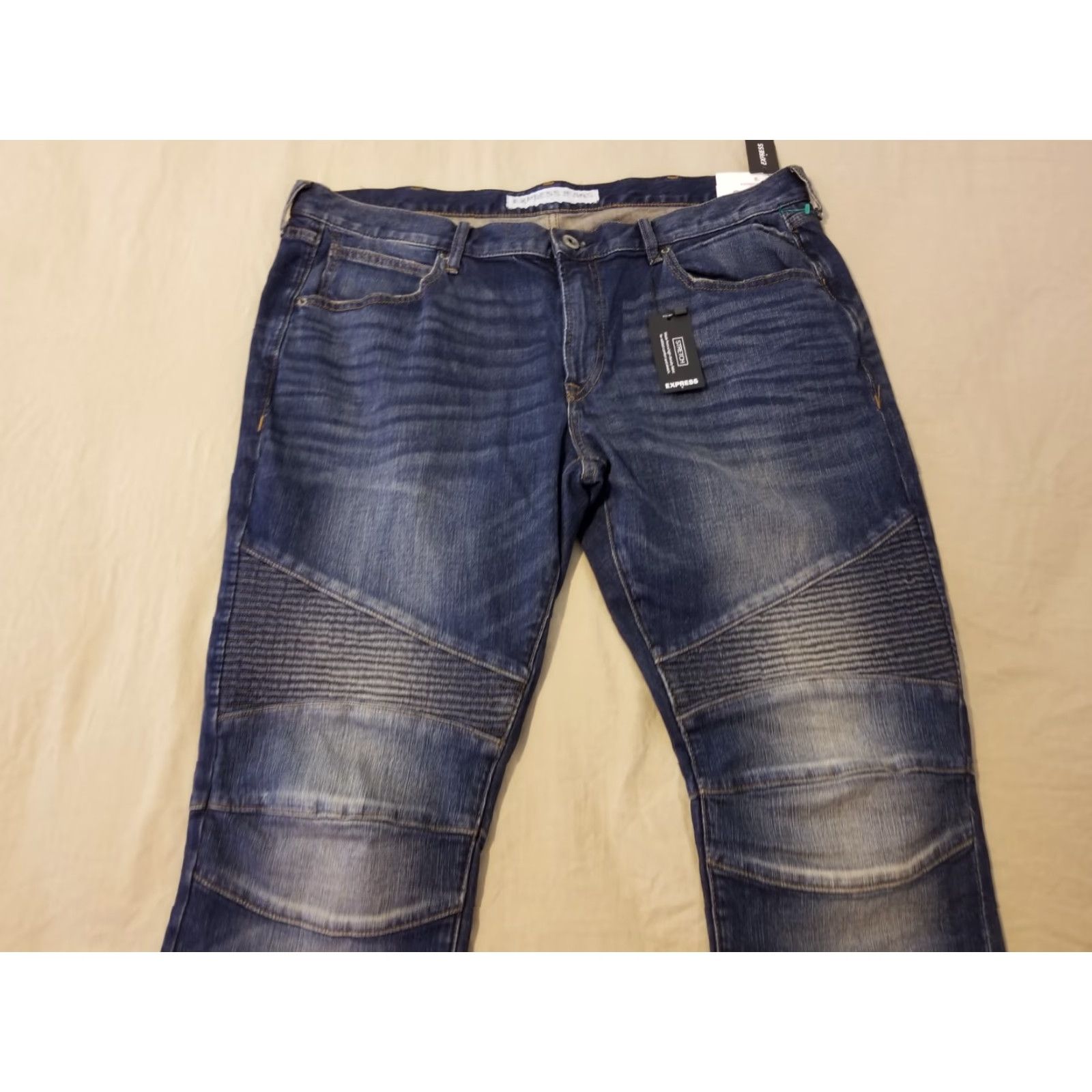 Express Express Jeans Mens 38x32 Skinny Denim High-Quality Stretch 5-Pocket Blue Durable Regular Size United States Spring Summer Fall Winter Size US 38 / EU 54 - 4 Thumbnail