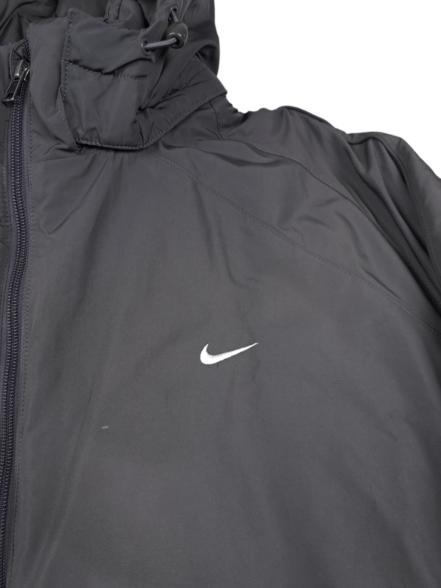 Nike × Vintage 💎 00's Y2K Vintage Nike Grey Puffer Winter Jacket Bomber Size US XXL / EU 58 / 5 - 4 Thumbnail