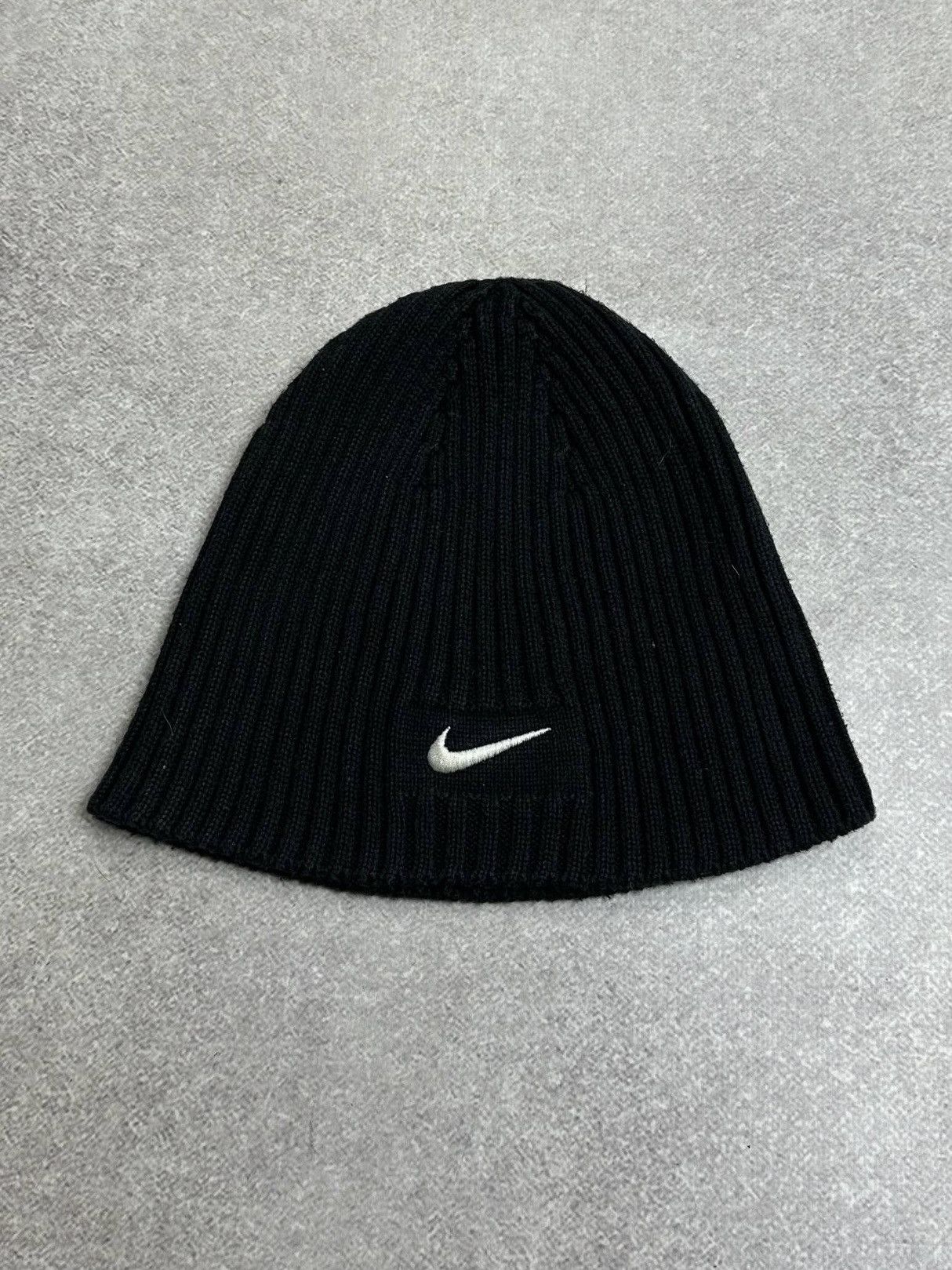 Nike Vintage 90s Nike Swoosh Beanie Hat Archival Os Size ONE SIZE - 1 Thumbnail