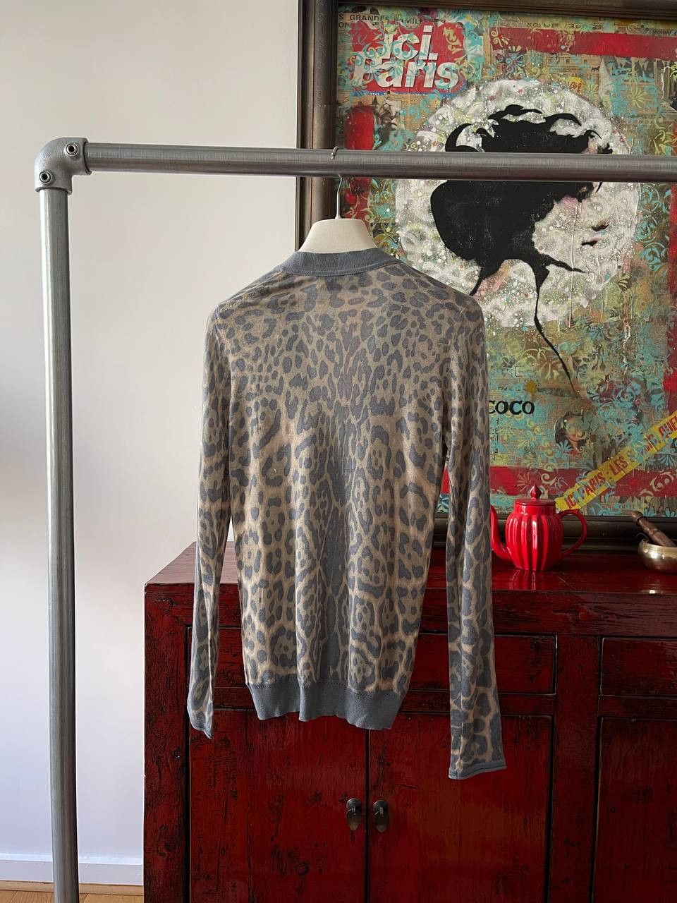 Yves Saint Laurent Yves Saint Laurent Leopard Cashmere Cardigan Size S / US 4 / IT 40 - 3 Thumbnail