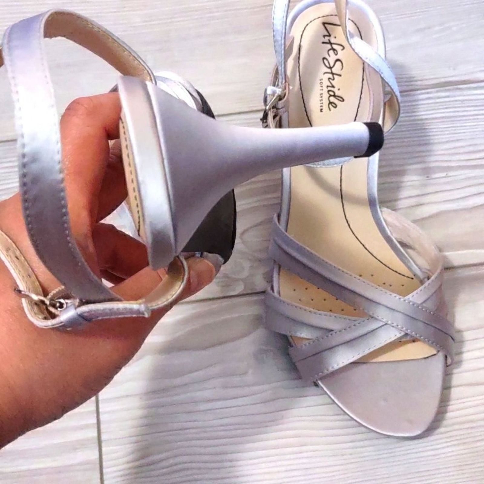 Other (14-2504) Life Stride Women's Open Toe Heels Size 8.5W Size US 8.5 / IT 38.5 - 8 Thumbnail